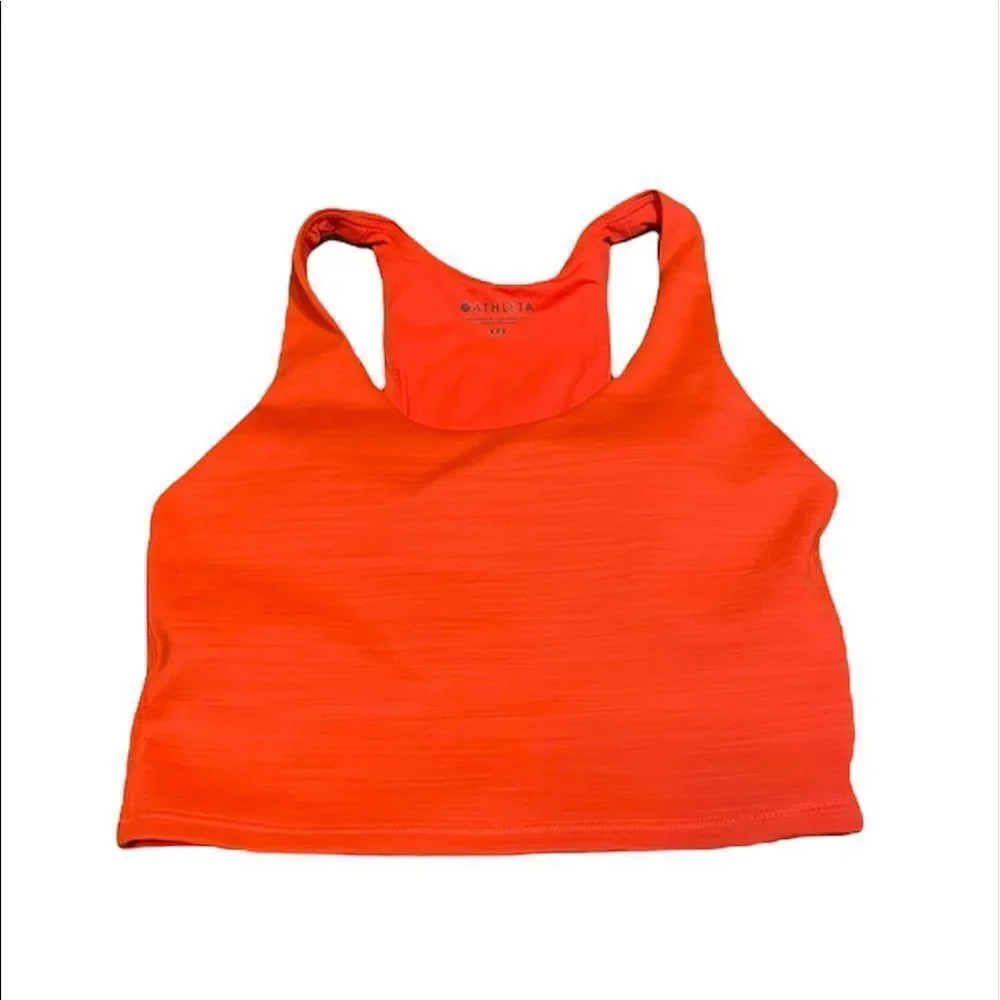 Athleta Gym Bra Crop Tank Orange, Sport